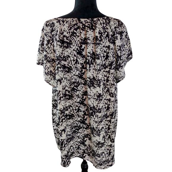 Apt. 9 Women's Blouse 2X Black White Polyester Lightweight Abstract - Picture 2 of 4